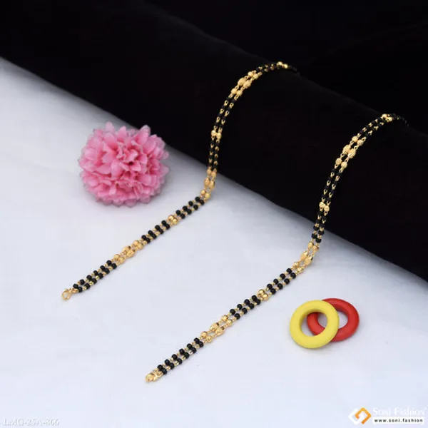 1_Gram_Gold_Plated_2_Line_Sparkling_Design_Mangalsutra_Dori_For_Women_Style_A866