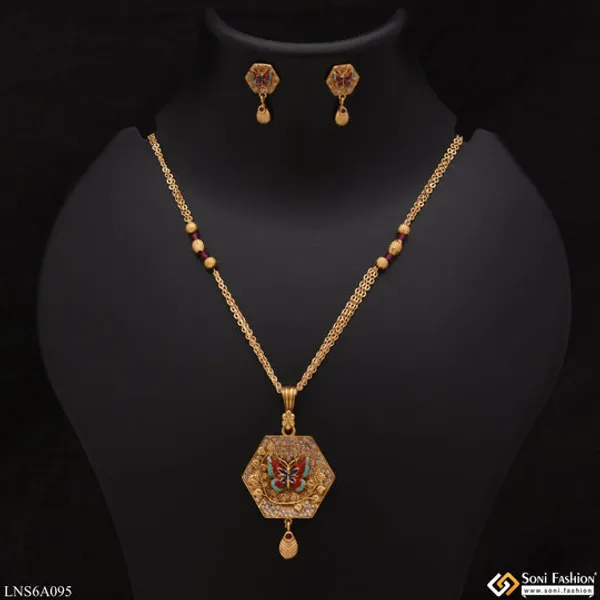 Butterfly_With_Diamond_Designer_Golden_Color_Necklace_Set_For_Lady_Style_Lnsa095