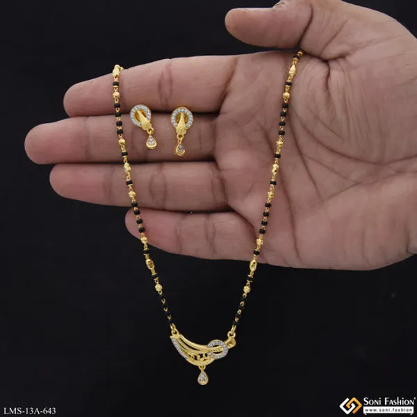 Latest_Design_Gold_Plated_Mangalsutra_Set_For_Women_Style_A643