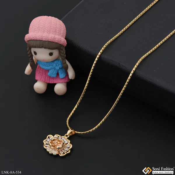 Superior_Quality_Gold_Plated_Chain_Pendant_For_Ladies_Style_A534