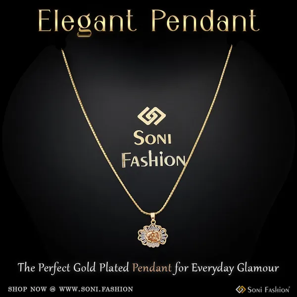 Superior_Quality_Gold_Plated_Chain_Pendant_For_Ladies_Style_A534