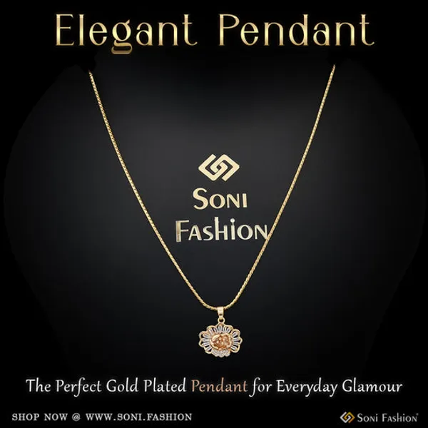 Superior_Quality_Gold_Plated_Chain_Pendant_For_Ladies_Style_A534