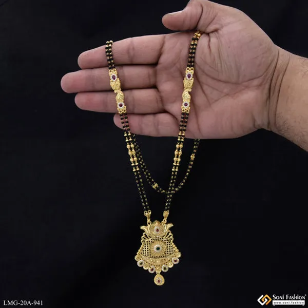 Latest_Design_Gold_Plated_Mangalsutra_For_Women_Style_A941