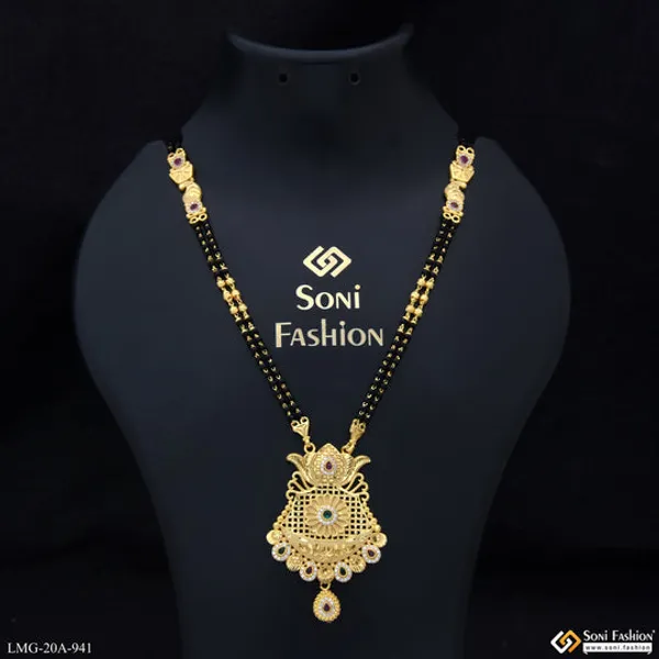 Latest_Design_Gold_Plated_Mangalsutra_For_Women_Style_A941