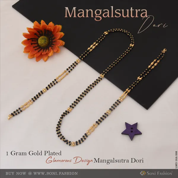1_Gram_Gold_Plated_Glamorous_Design_Mangalsutra_Dori_For_Women_Style_A508