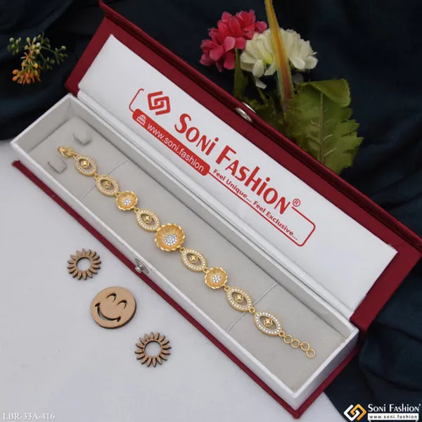 1_Gram_Gold_Plated_Bracelet_For_Ladies_Style_A416