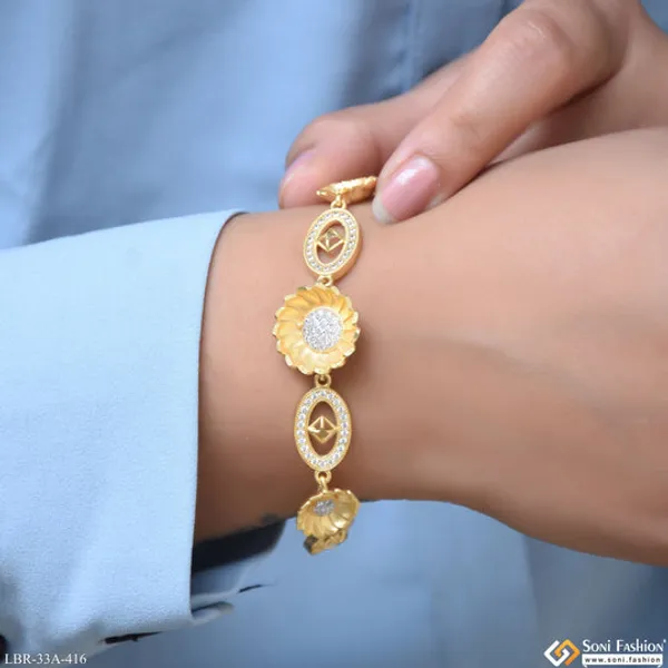 1_Gram_Gold_Plated_Bracelet_For_Ladies_Style_A416