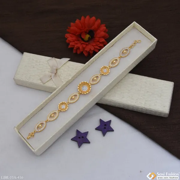 1_Gram_Gold_Plated_Bracelet_For_Ladies_Style_A416