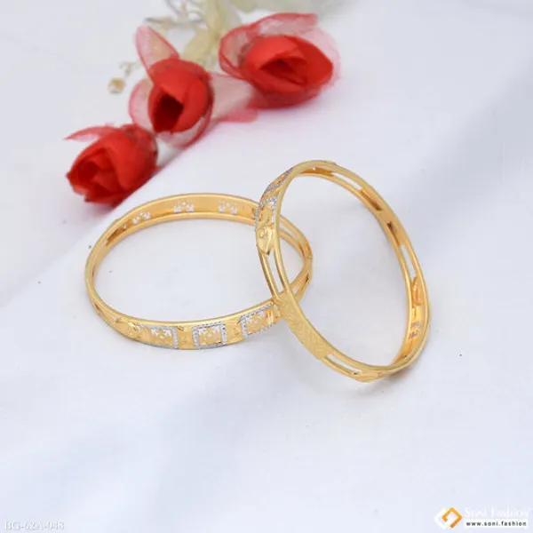 1_Gram_Gold_Plated_Sparkling_Design_Bangles_For_Ladies_Style_A048