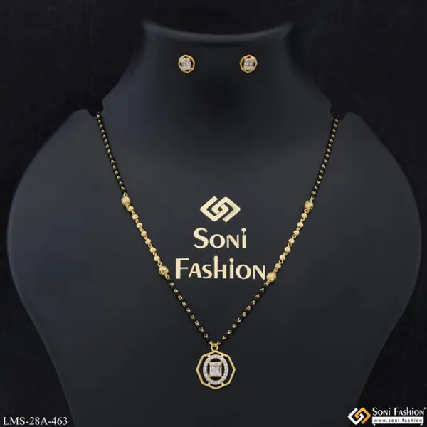 1_Gram_Gold_Plated_Best_Quality_Gold_Plated_Mangalsutra_Set_For_Lady_Style_A463