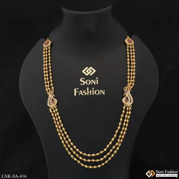 Lovely_Design_With_Diamond_Classic_Design_Gold_Plated_Mala_For_Women_Style_A416