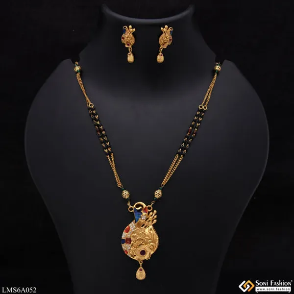 Fashionable_With_Diamond_Gold_Plated_Mangalsutra_Set_For_Women_Style_Lmsa052