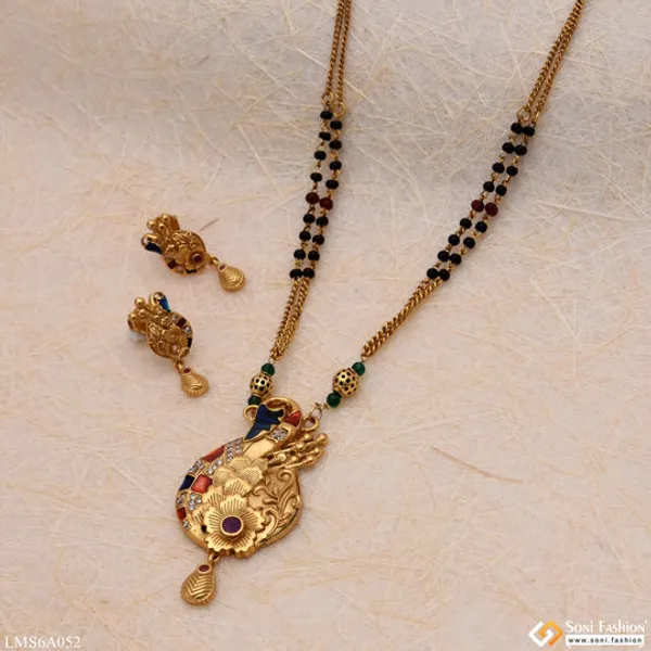 Fashionable_With_Diamond_Gold_Plated_Mangalsutra_Set_For_Women_Style_Lmsa052