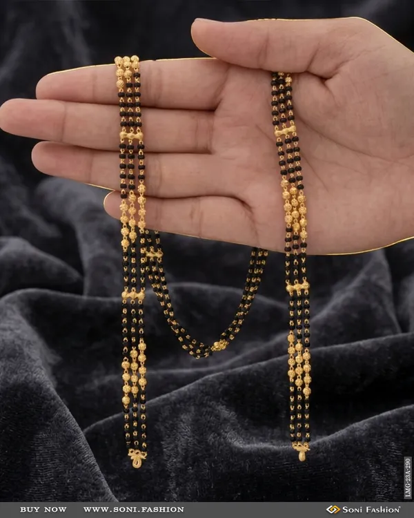 1_Gram_Gold_Plated_3_Line_Sparkling_Design_Mangalsutra_Dori_For_Women_Style_A290