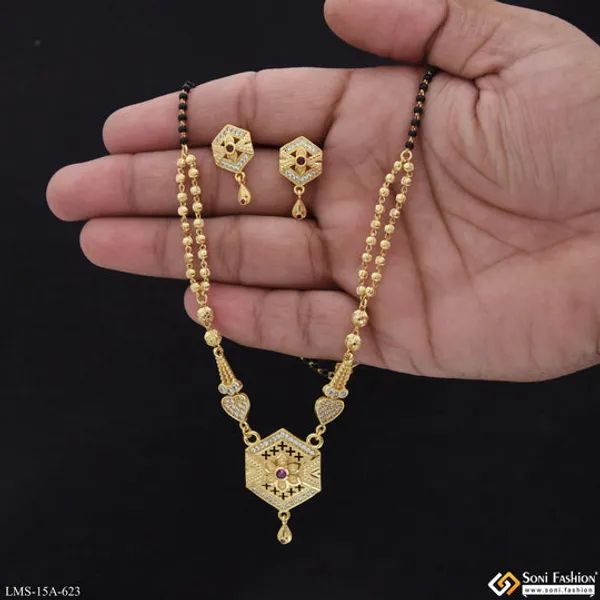 Fashionable_Gold_Plated_Mangalsutra_Set_For_Women_Style_A623