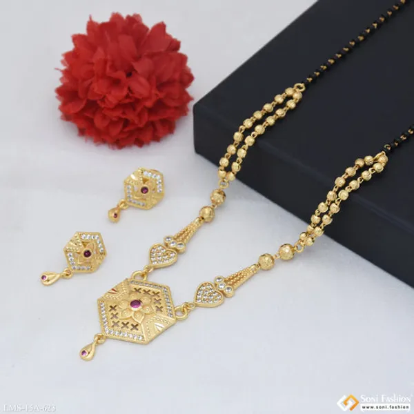 Fashionable_Gold_Plated_Mangalsutra_Set_For_Women_Style_A623