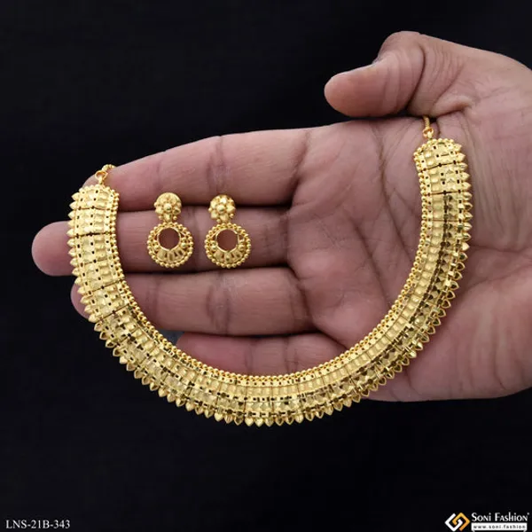 Classic_Design_Gold_Plated_Necklace_Set_For_Women_Style_B343