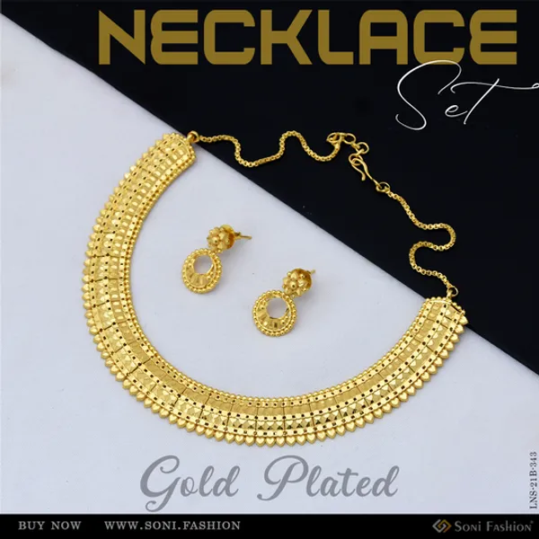 Classic_Design_Gold_Plated_Necklace_Set_For_Women_Style_B343