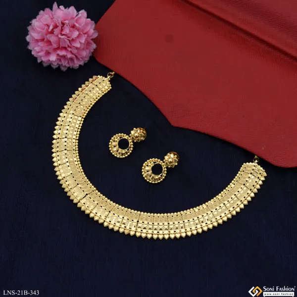 Classic_Design_Gold_Plated_Necklace_Set_For_Women_Style_B343