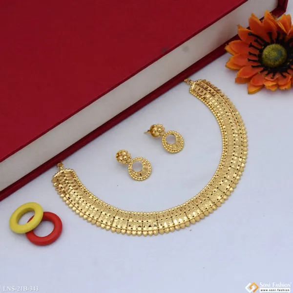 Classic_Design_Gold_Plated_Necklace_Set_For_Women_Style_B343