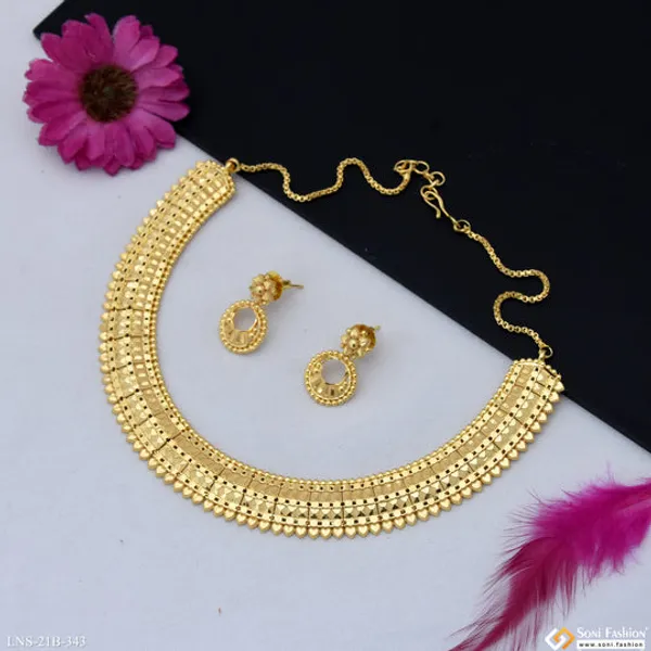 Classic_Design_Gold_Plated_Necklace_Set_For_Women_Style_B343