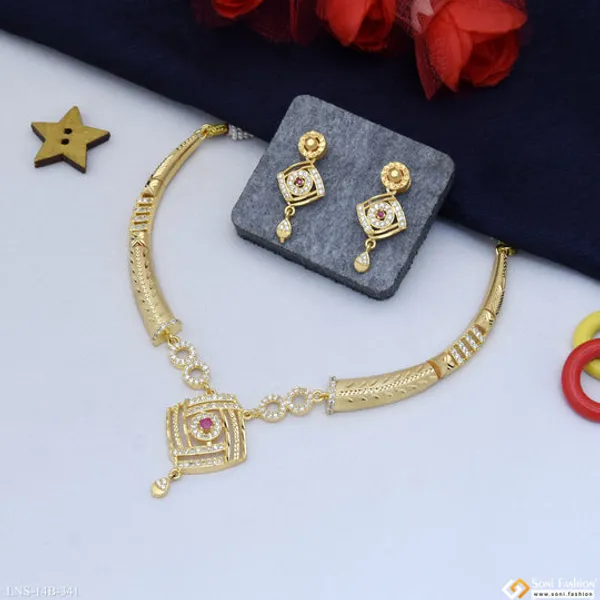 Unique_Design_Gold_Plated_Necklace_Set_For_Women_Style_B341