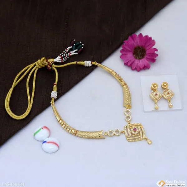 Unique_Design_Gold_Plated_Necklace_Set_For_Women_Style_B341