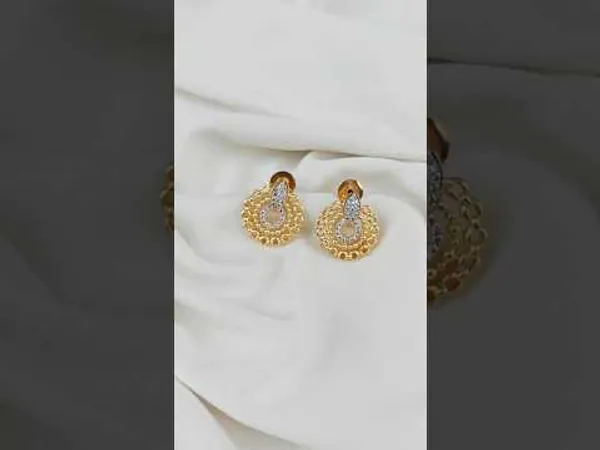 1_Gram_Gold_Plated_With_Diamond_Classic_Design_Earrings_For_Ladies_Style_A109