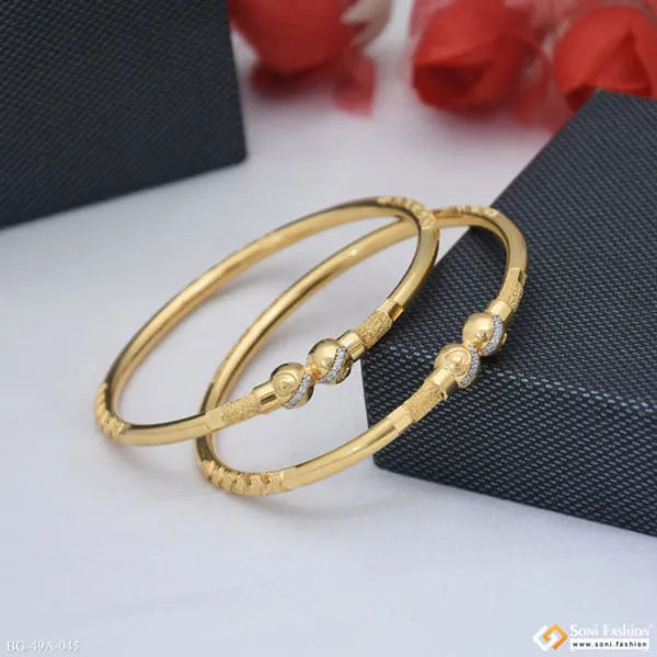 1_Gram_Gold_Plated_Brilliant_Design_Bangles_For_Women_Style_A045