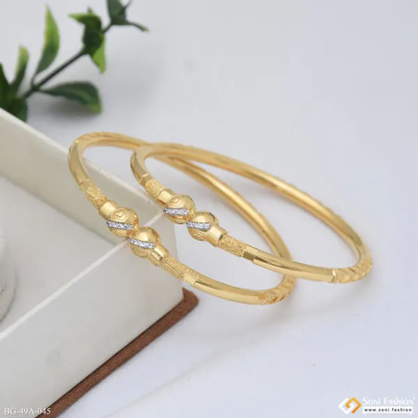 1_Gram_Gold_Plated_Brilliant_Design_Bangles_For_Women_Style_A045