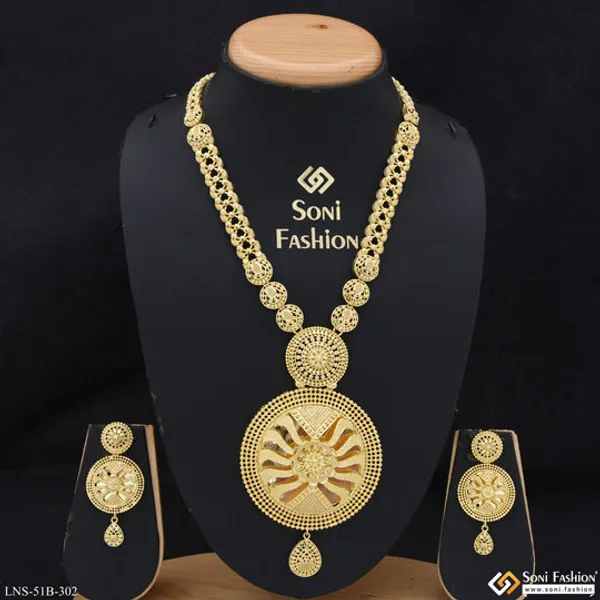 1_Gram_Gold_Plated_Best_Quality_Necklace_Set_For_Women_Style_B302
