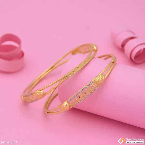 1_Gram_Gold_Plated_Lovely_Design_Bangles_For_Ladies_Style_A035