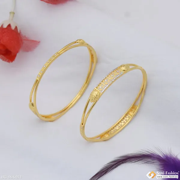 1_Gram_Gold_Plated_Lovely_Design_Bangles_For_Ladies_Style_A035