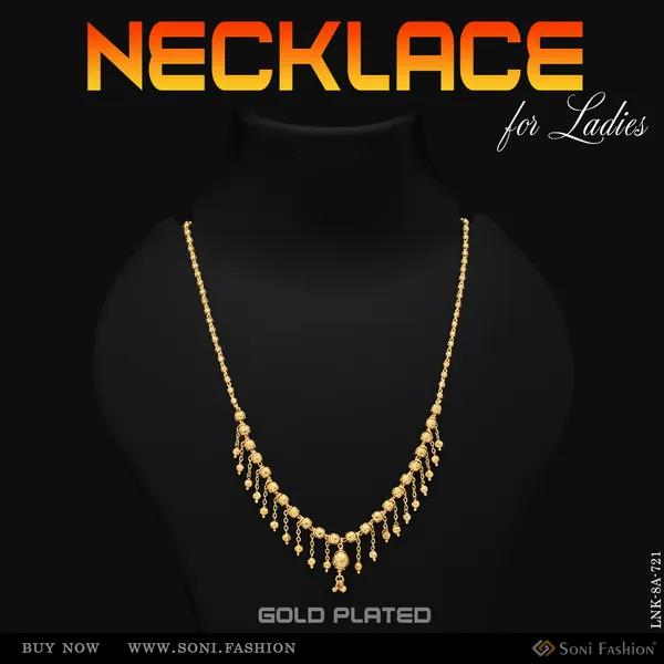 Artisanal_Design_Gold_Plated_Necklace_For_Ladies_Style_A721