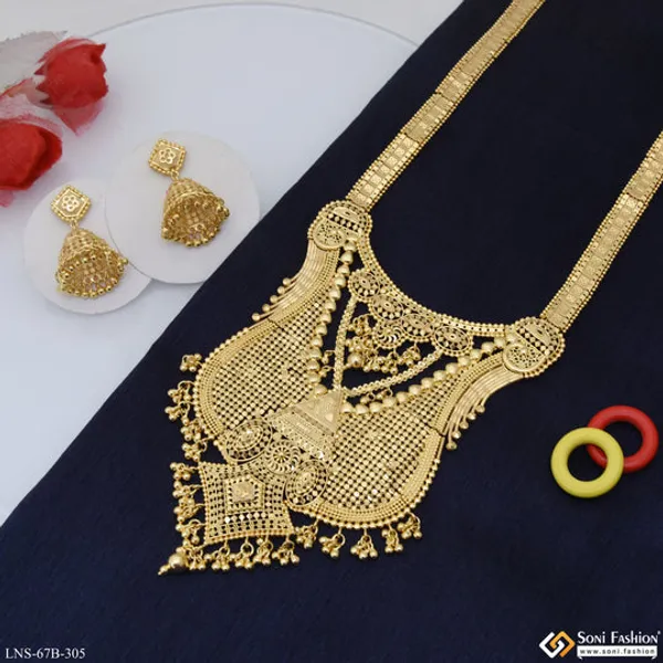 1_Gram_Gold_Plated_Lovely_Design_Necklace_Set_For_Women_Style_B305