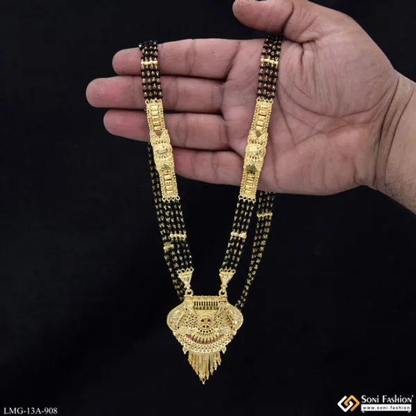 4_Line_Magnificent_Design_Gold_Plated_Mangalsutra_For_Women_Style_A908