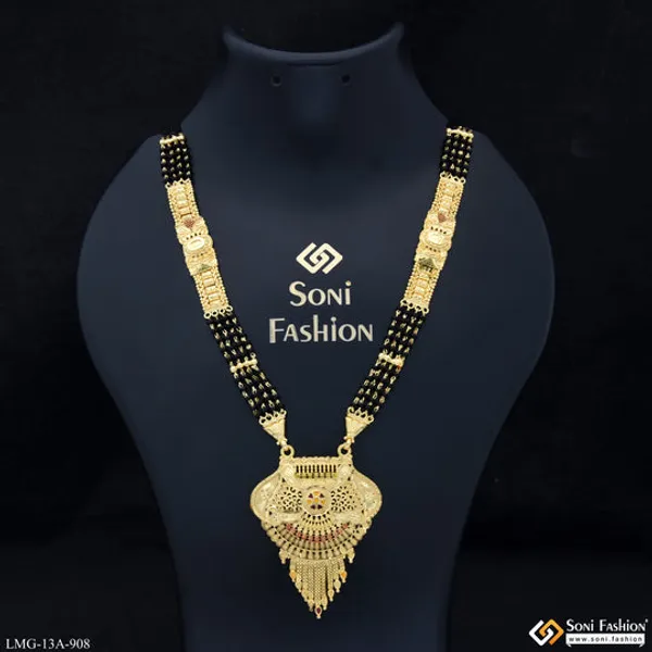 4_Line_Magnificent_Design_Gold_Plated_Mangalsutra_For_Women_Style_A908