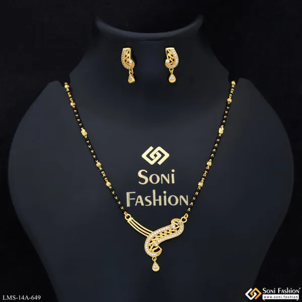 Latest_Design_Gold_Plated_Mangalsutra_Set_For_Women_Style_A649