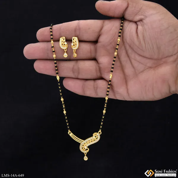 Latest_Design_Gold_Plated_Mangalsutra_Set_For_Women_Style_A649