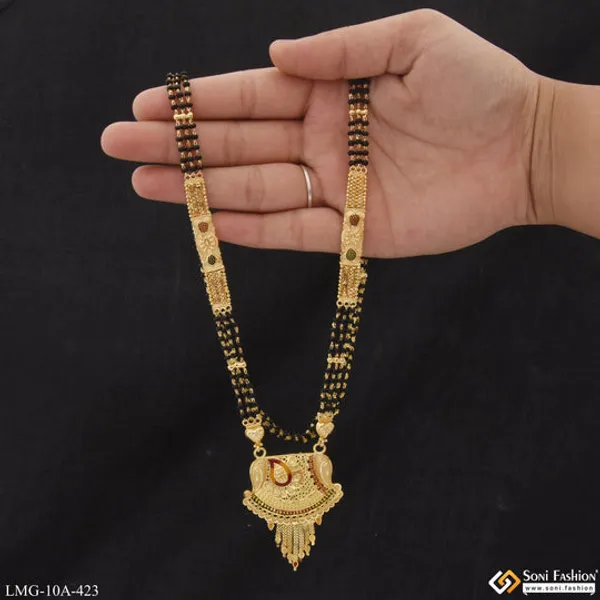 Sparkling_Design_Lovely_Design_Gold_Plated_Mangalsutra_For_Women_Style_A423