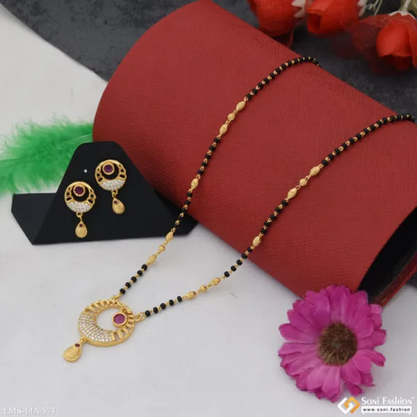 Casual_Design_Gold_Plated_Mangalsutra_Set_For_Women_Style_A574