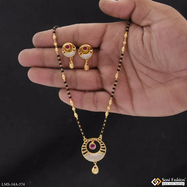 Casual_Design_Gold_Plated_Mangalsutra_Set_For_Women_Style_A574