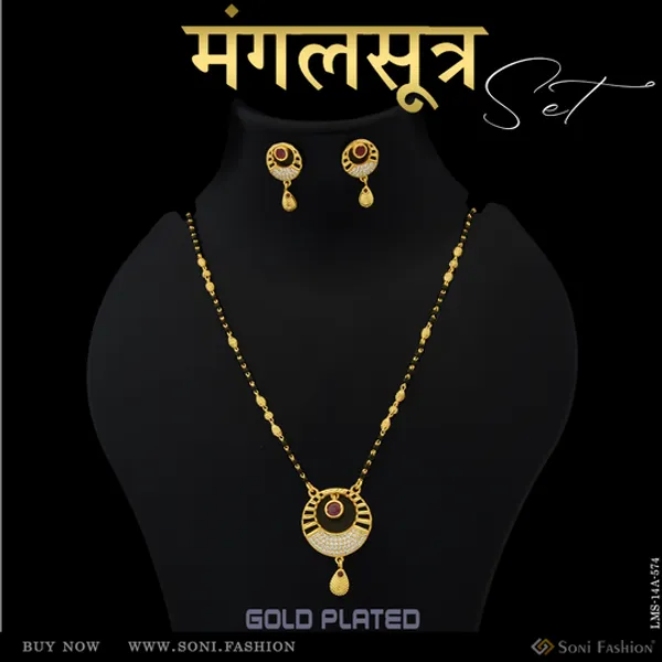 Casual_Design_Gold_Plated_Mangalsutra_Set_For_Women_Style_A574