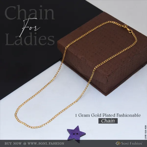 1_Gram_Gold_Plated_Fashionable_Chain_For_Ladies_Style_A639