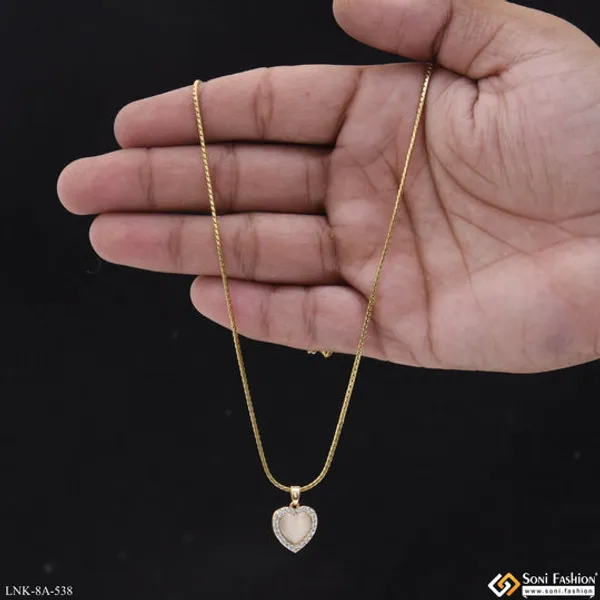 Sparkling_Design_Gold_Plated_Chain_Pendant_For_Ladies_Style_A538