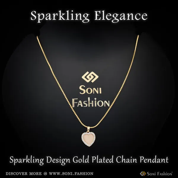 Sparkling_Design_Gold_Plated_Chain_Pendant_For_Ladies_Style_A538