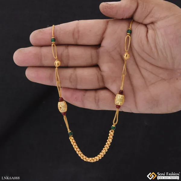 Matt_Finish_Gajari_With_Diamond_Stunning_Design_Gold_Plated_Necklace_Style_Lnka088