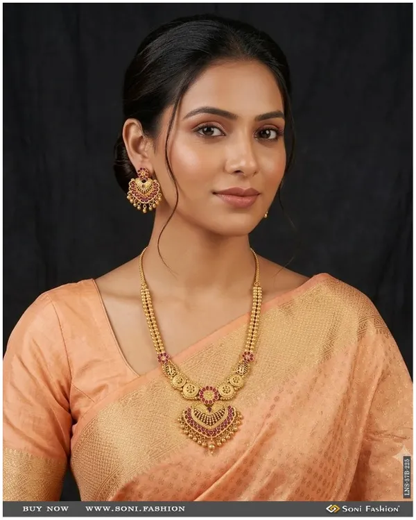 1_Gram_Gold_Plated_Superior_Quality_Necklace_Set_For_Ladies_Style_B225