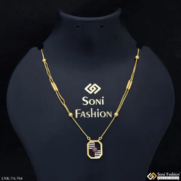 Opulent_Design_Gold_Plated_Chain_Pendant_For_Ladies_Style_A764