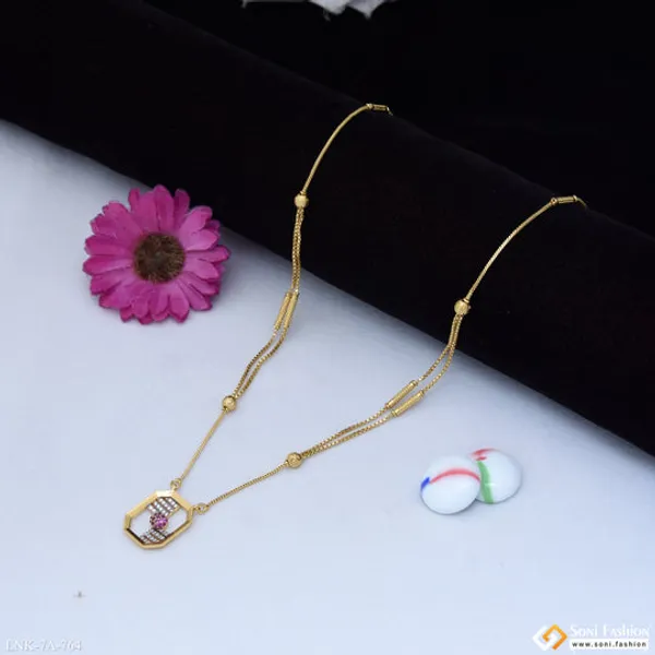 Opulent_Design_Gold_Plated_Chain_Pendant_For_Ladies_Style_A764